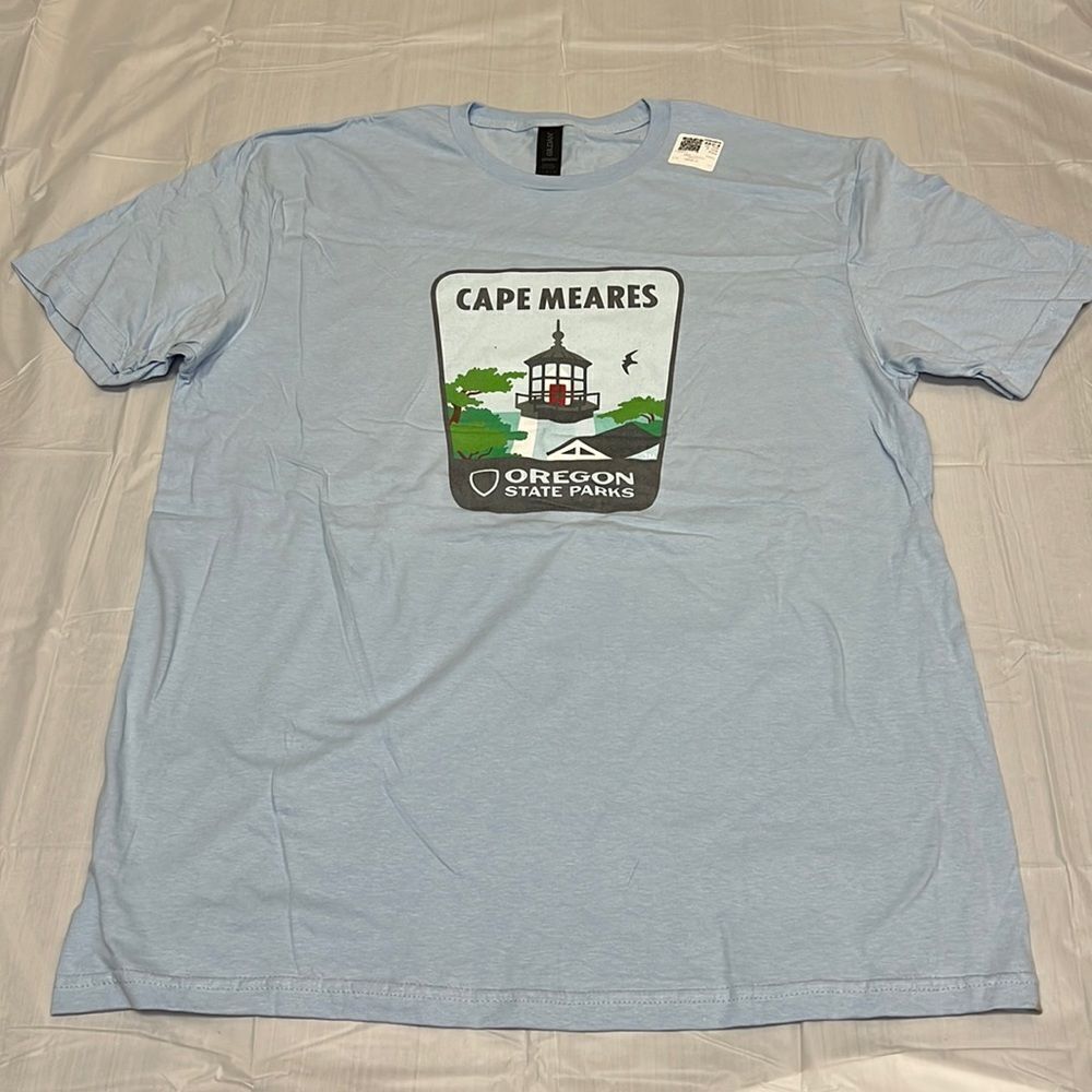 Cape Meares Men’s Light Blue Short Sleeve Graphic Tee Size Large, Extra Large - Picture 2 of 13